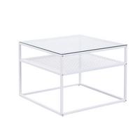 Couchtisch Wl7.326 - Weiss, Design, Glas/Metall (60/60/45cm) - MID.YOU