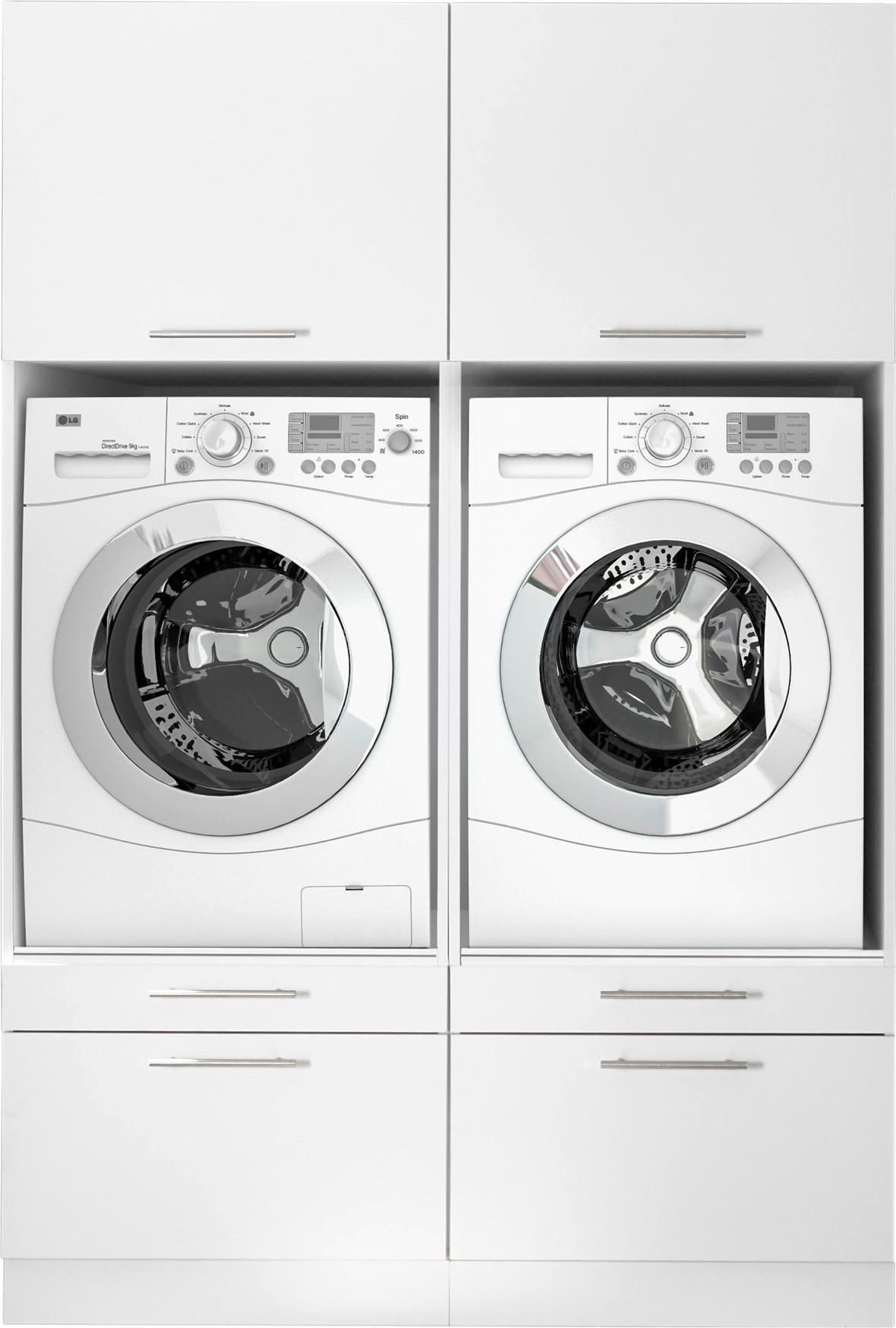 Hauswirtschaftsraum Clara Weiß B: ca. 134,8 cm - Weiß, KONVENTIONELL, Holzwerkstoff (134,8/200/67,6cm) - Respekta