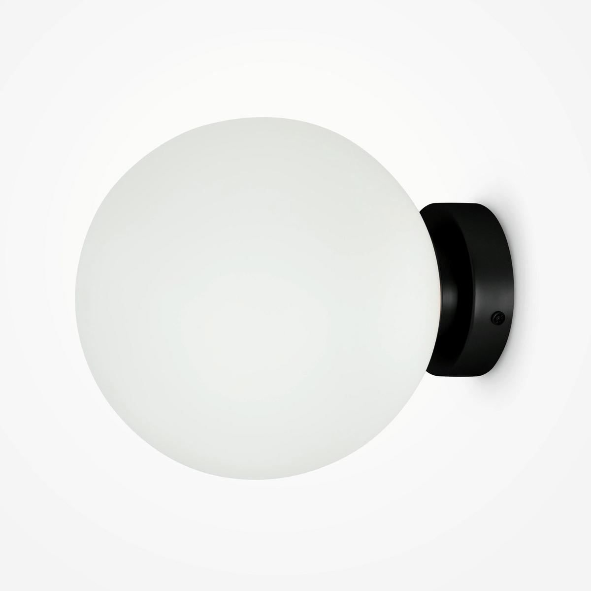 Wandleuchte Basic Form Schwarz max. 40 Watt - Schwarz/Weiß, Trend, Glas/Metall (20/23cm) - MAYTONI