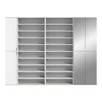 GARDEROBE PROJEKT X - Weiss Hochglanz/Weiss, Design, Holzwerkstoff (251/193/34cm) - Livetastic
