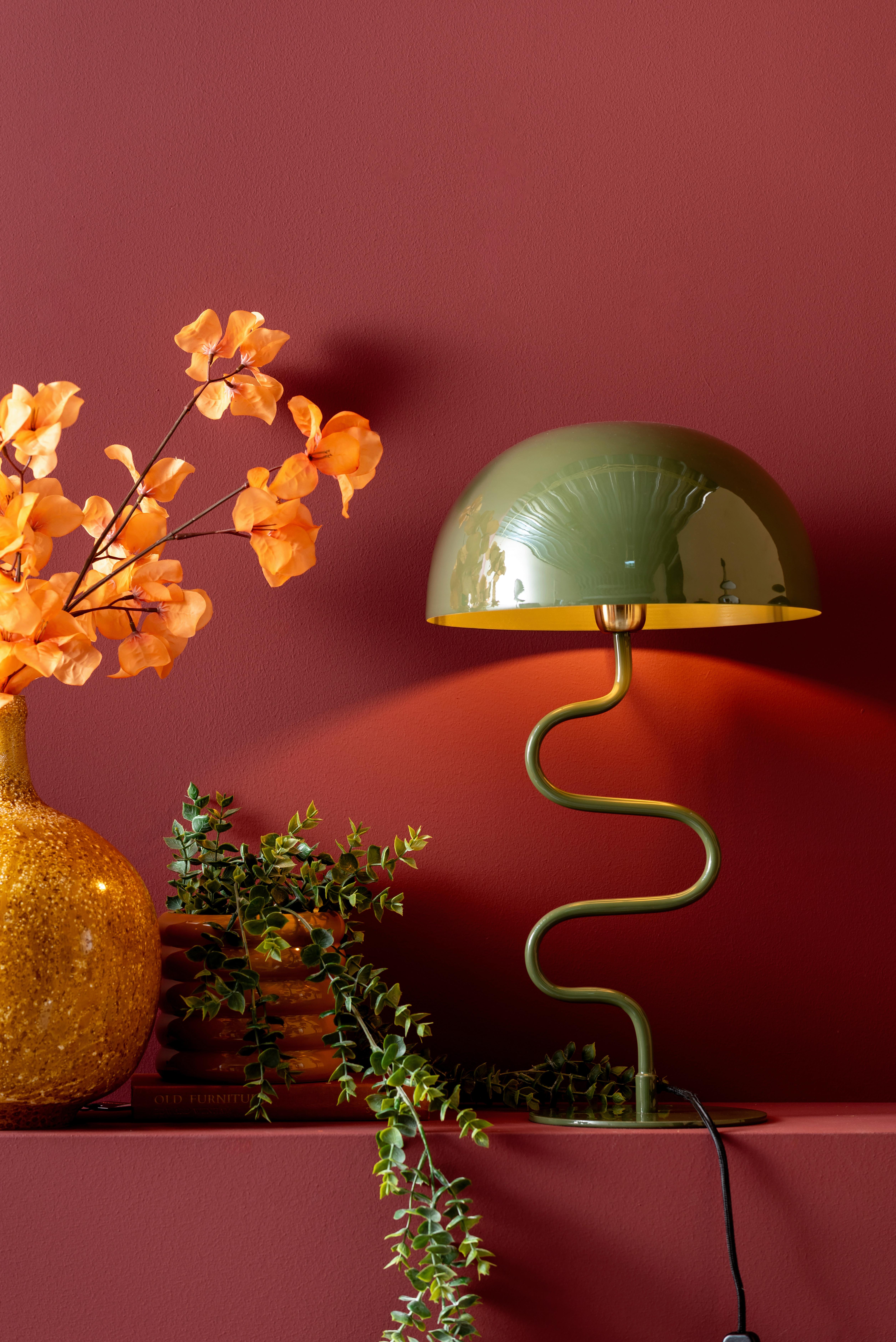 LAMPA STOŁOWA LM2128GR - oliwkowa zieleń, Konventionell, metal (31/54/31cm) - Present Time