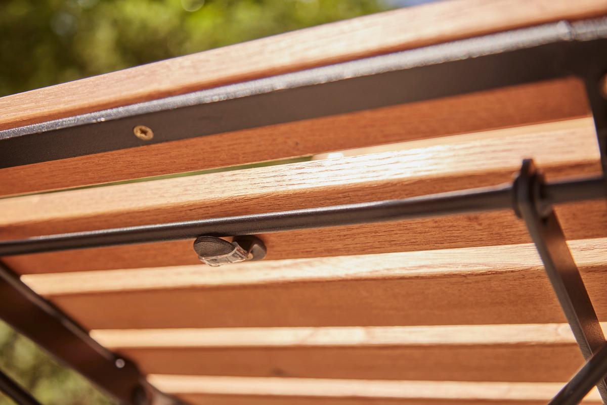 Gartenklappstuhl N05789 Robinienfarben - Robinienfarben/Schwarz, KONVENTIONELL, Holz/Metall (60/87/57cm) - Siena Garden