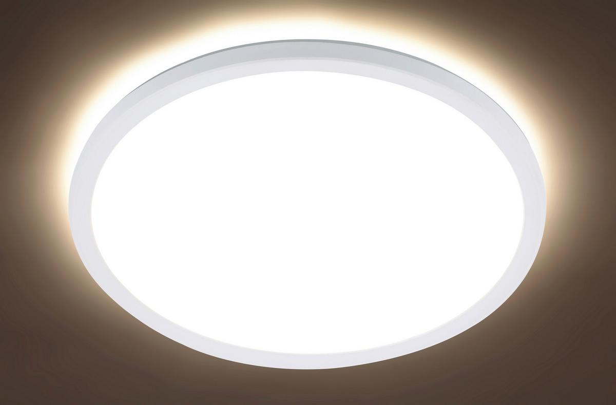 LAMPA SUFITOWA LED GIGA 8 *SBN* - biały, Basics, tworzywo sztuczne (29,3/2,8cm) - Novel