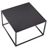 TABLE BASSE KUBO -TOP- -BASED- - noir, MODERN, matériau en bois/métal (60/60/38cm) - Based
