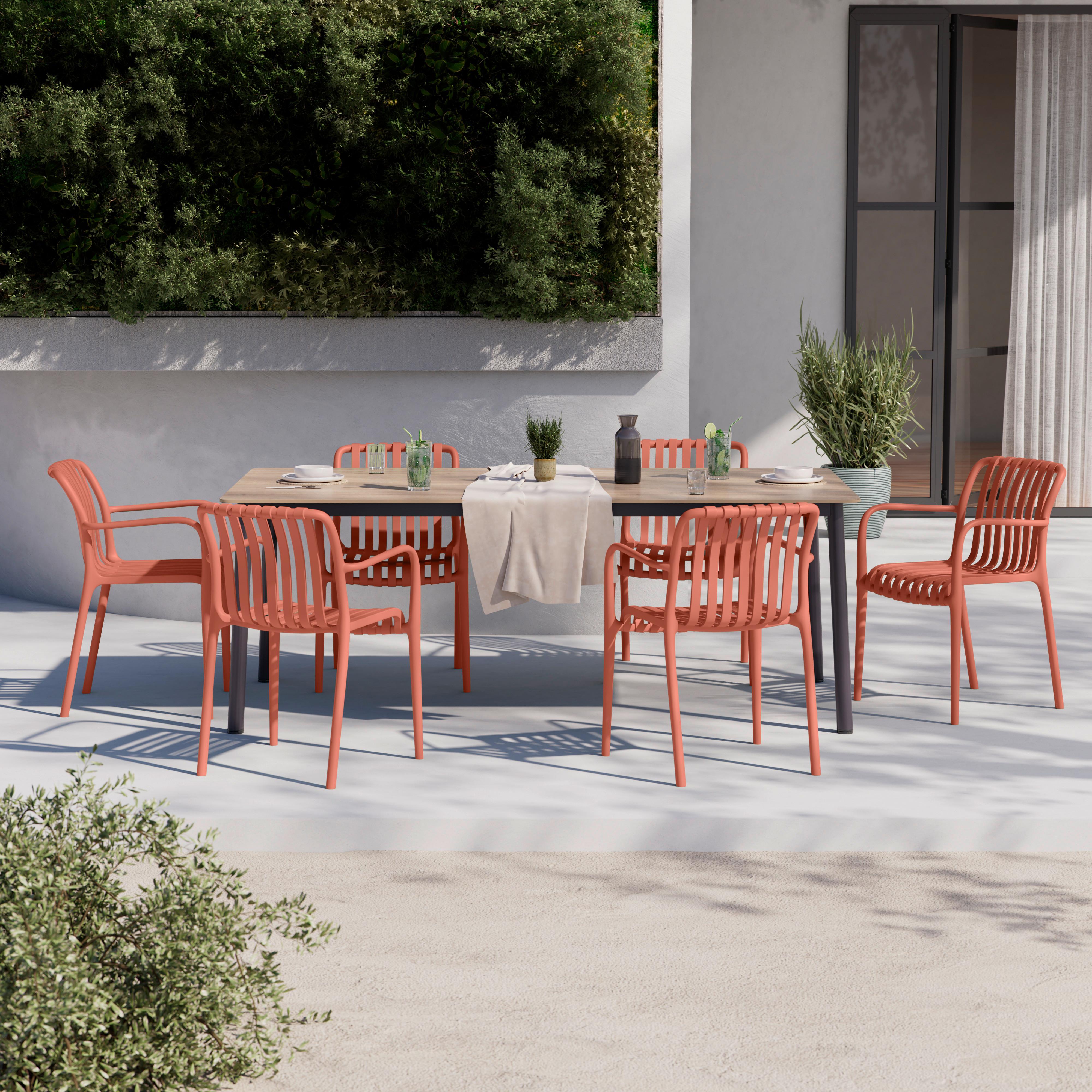 Gartenstuhl Klausi Rot matt - Rot/Schwarz, MODERN, Kunststoff (55/80/57cm) - Mömax