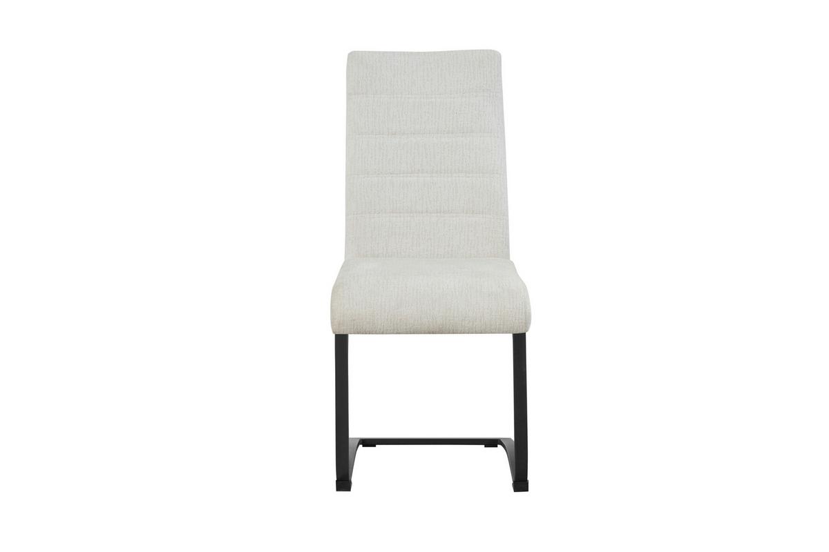 Set Nihajnih Stolov Leni, Krem Barva, 2 Kos - črna/krem barve, Moderno, kovina/tekstil (43/98/59cm) - MID.YOU