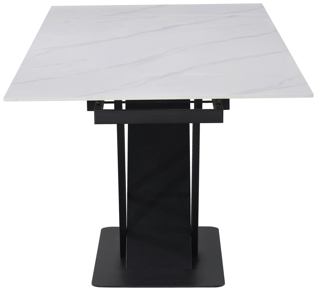 Stol Na Izvlačenje Mirage - bijela/crna, Design, metal/keramika (160-240/76/90cm) - Premium Living