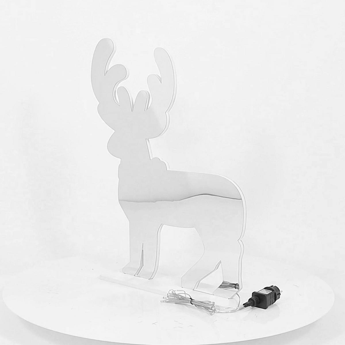 LED-Dekoleuchte Renni Weiß/Chromfarben max. 6 Watt - Chromfarben/Weiß, MODERN, Kunststoff (48/12/60cm) - Mömax