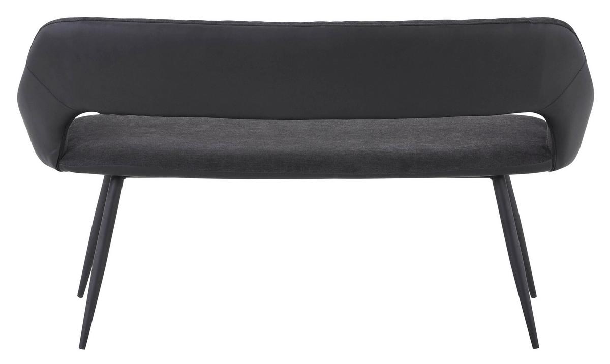 Jedilniška Klop Porto, Antracit, 140 Cm - črna/antracit, Moderno, kovina/tekstil (140l) - MID.YOU