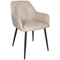 Naslanjač Hardy - črna/bež, Moderno, kovina/tekstil (57/86/64cm)