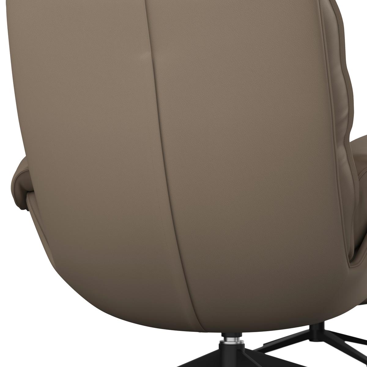 Sessel Andrea Lederlook Braun - Hellbraun/Schwarz, MODERN, Holz/Textil (82/105/80cm) - Bessagi Home