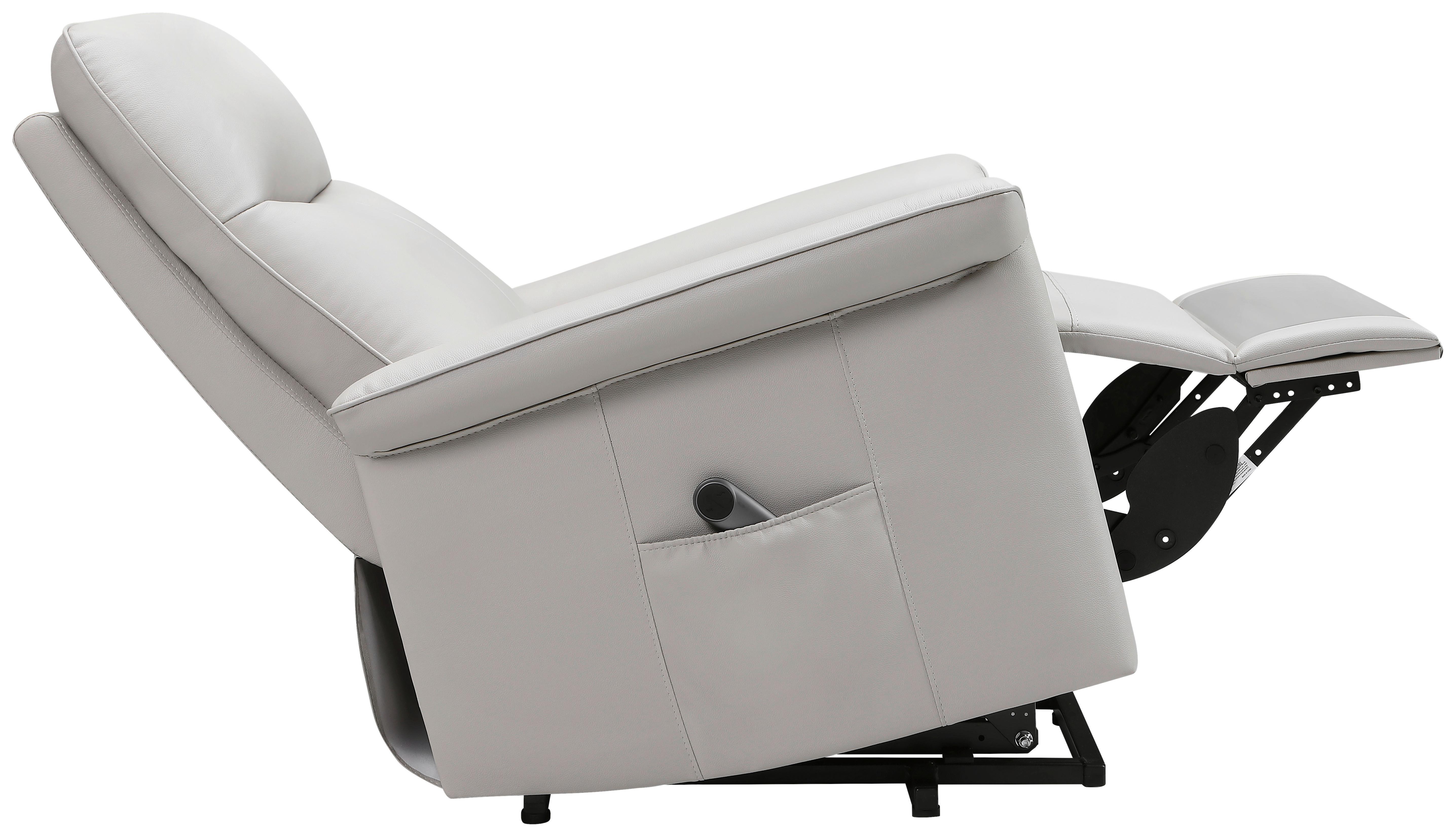 RELAXFÅTÖLJ CARLO - beige/svart, Klassisk, metall/läder (77/103/84cm) - Mömax