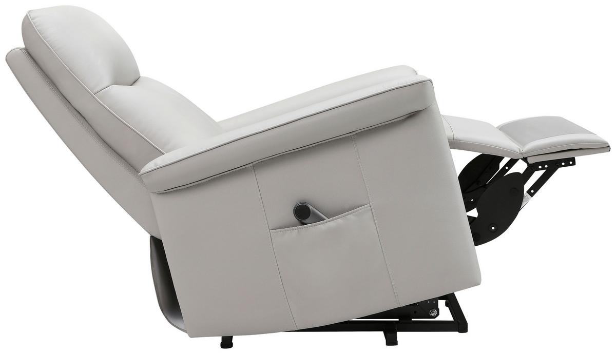 Relaxsessel Carlo Beige - Beige/Schwarz, KONVENTIONELL, Leder/Holz (77/103/84cm) - Mömax