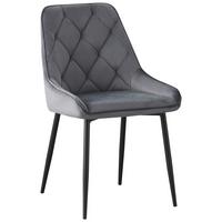 Stolica Selena - siva/crna, Moderno, metal/tekstil (50/86/58cm) - Mömax