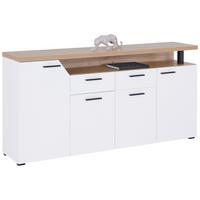 Komoda Nico - bijela/hrast Artisan, Moderno, drvni materijal/plastika (180,5/91,6/40cm) - Modern Living