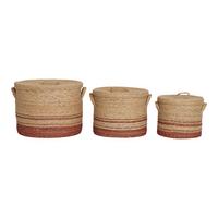 Korbset Budoni Naturfarben, 3-teilig - Naturfarben, Basics, Naturmaterialien