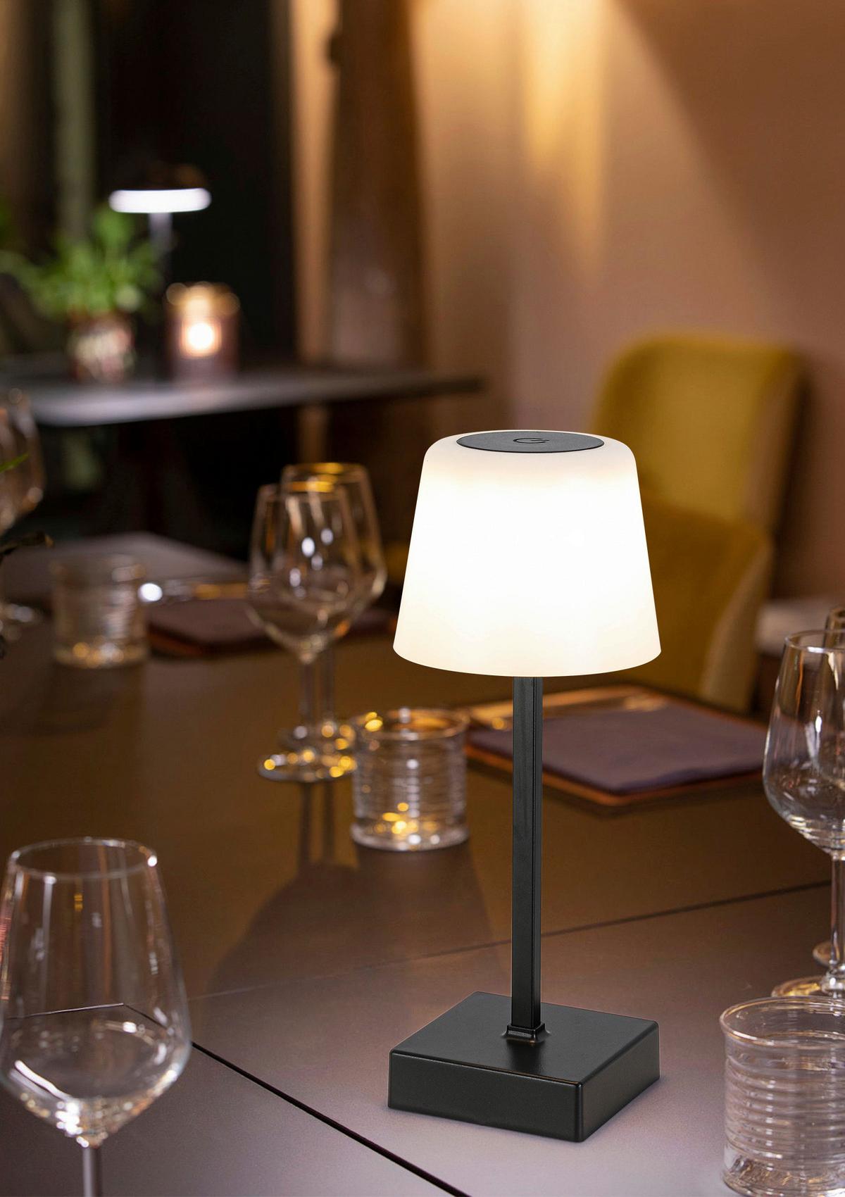 Led Svjetiljka Stolna Emo - bijela/crna, Moderno, metal/plastika (10,5/25cm) - Mömax