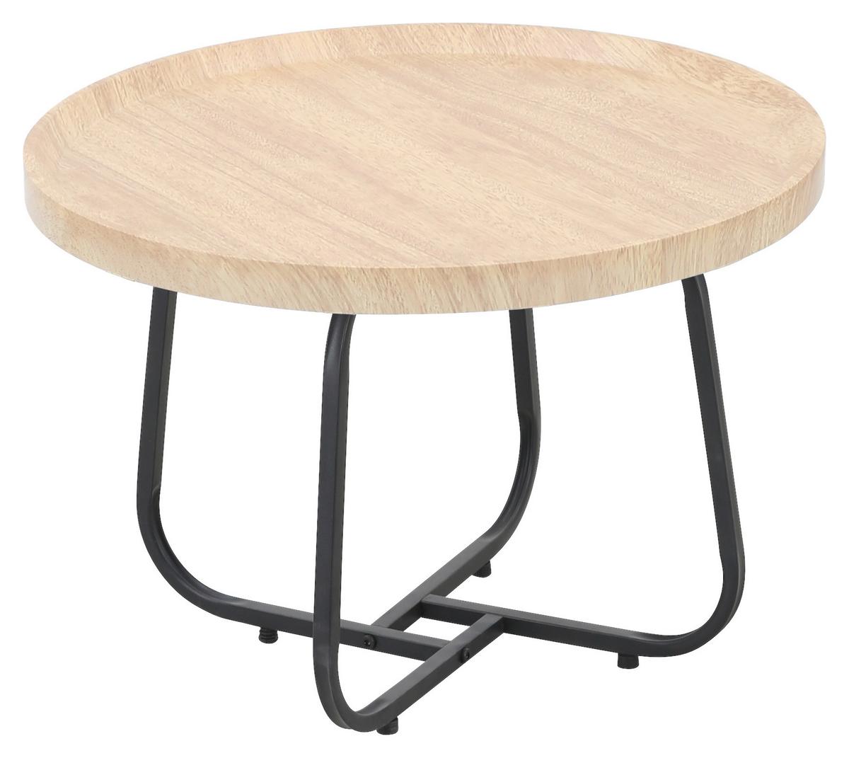 Stolić Fiona - boje hrasta/crna, Moderno, drvni materijal/metal (70/50/47/42cm) - Based