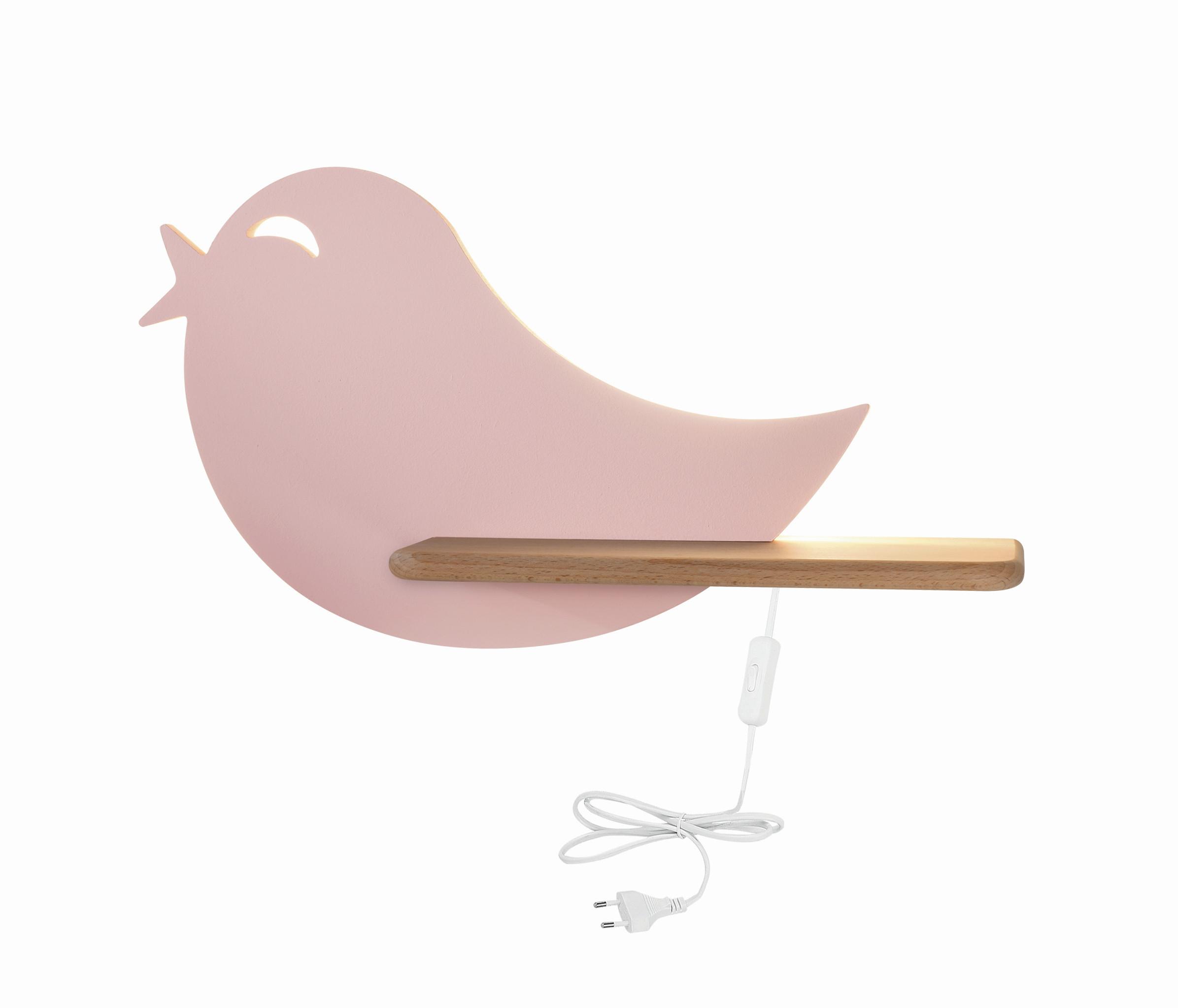 Dječja Zidna Svjetiljka Bird - pink, Basics, drvni materijal/drvo (40/12/21.5cm)