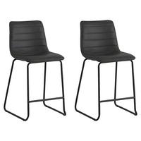 BARHOCKER-SET MILAN - Schwarz, KONVENTIONELL, Kunststoff/Textil (49/98/54,5cm) - MID.YOU