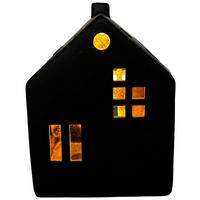 Dekohaus Luna Schwarz - Schwarz, KONVENTIONELL, Keramik (10/13,8/7cm) - Mömax