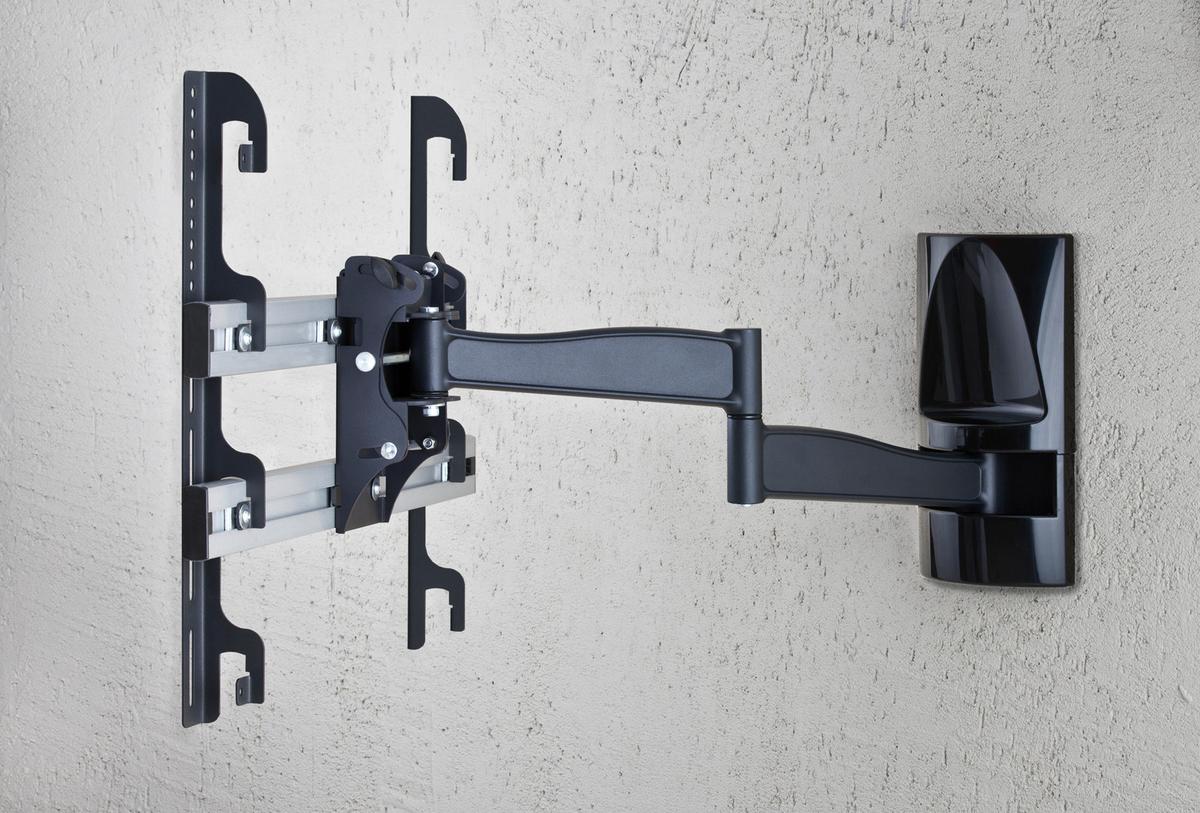 TV-Wandhalter WS 300 ca. 65x48 cm Schwarz - Schwarz, KONVENTIONELL, Metall (65/48/67cm) - MID.YOU