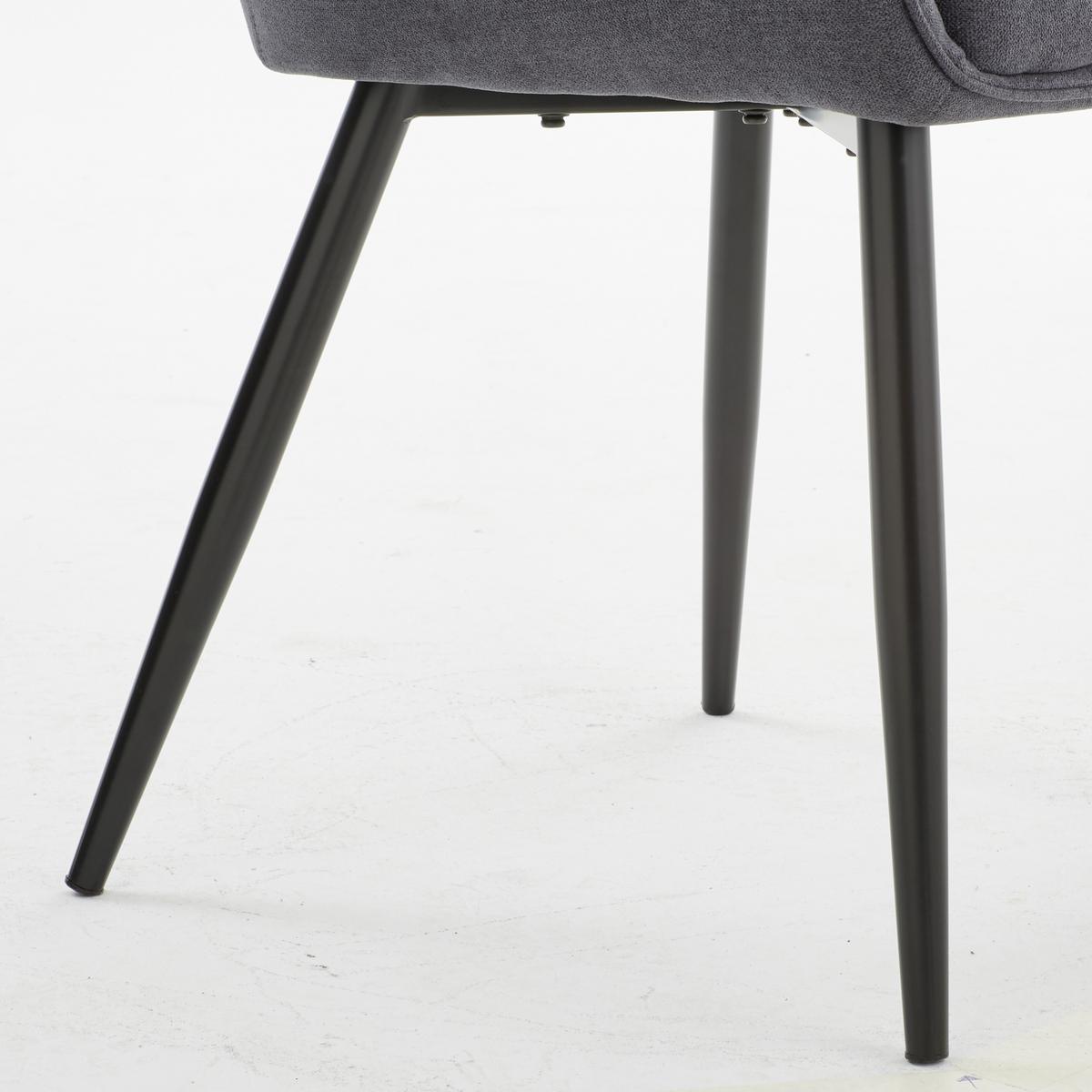 ZESTAW KRZESEŁ Z PODŁOKIETNIK. ERNA - czarny/szary, Konventionell, metal/tkanina (59/88,5/60,5cm) - Livetastic