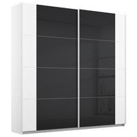 DULAP USI CULISANTE ARTEMIS - alb/antracit, Modern, sticlă/material pe bază de lemn (181/210/62cm) - Modern Living