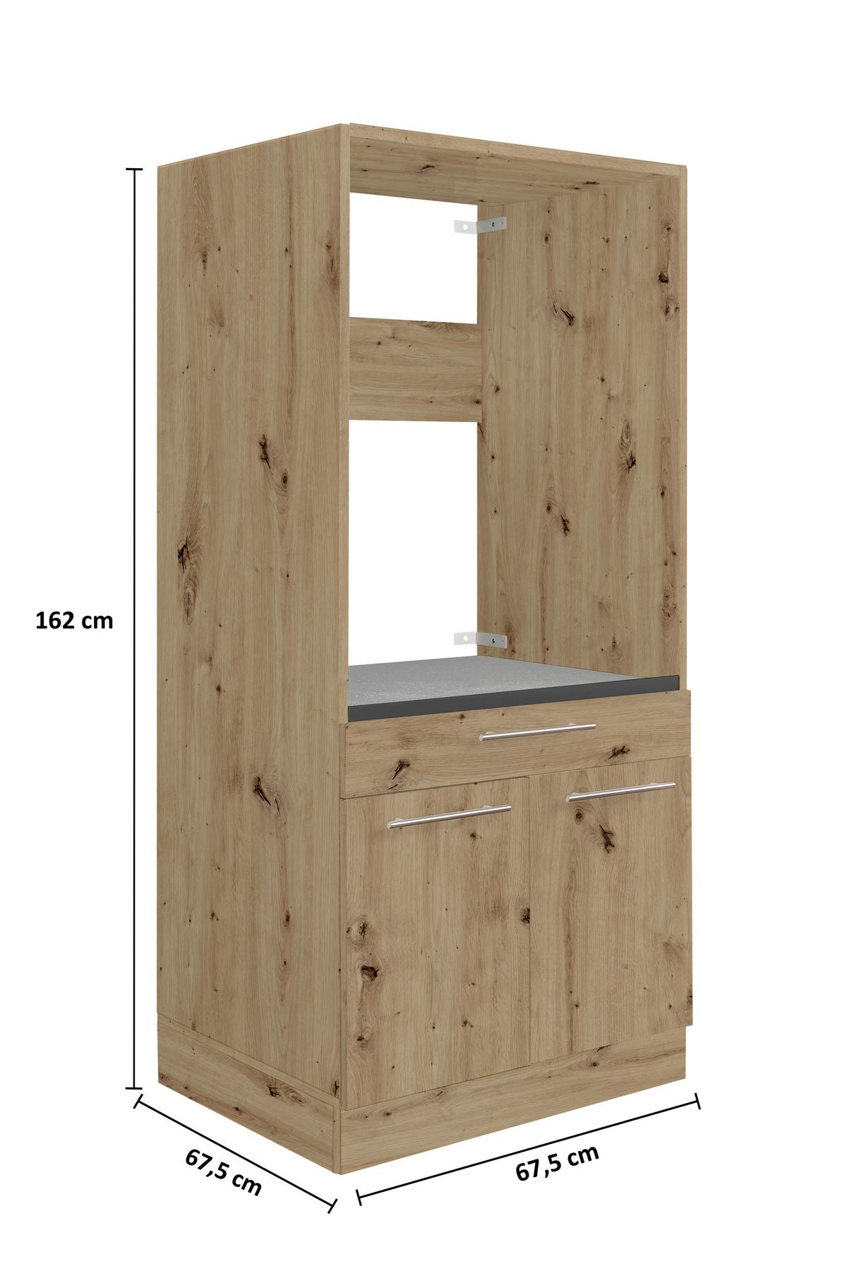 Waschmaschinenverbau in Eiche Artisan