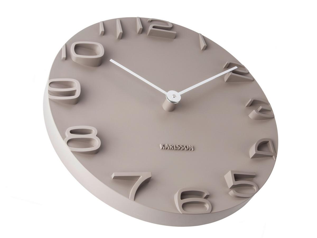 ZEGAR ŚCIENNY KA5311GY - szary, Basics, tworzywo sztuczne (42/42/5cm) - Karlsson