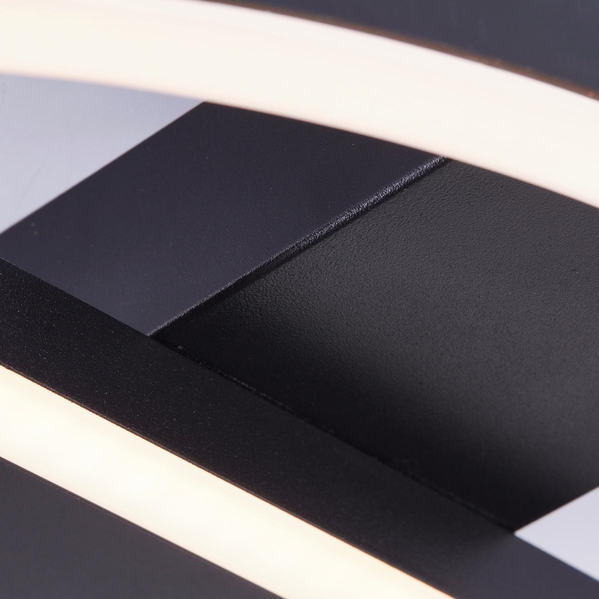 LED-Paneel Maureen Schwarz max. 24 Watt - Schwarz, Design, Kunststoff/Metall (5/37/37cm) - Brilliant