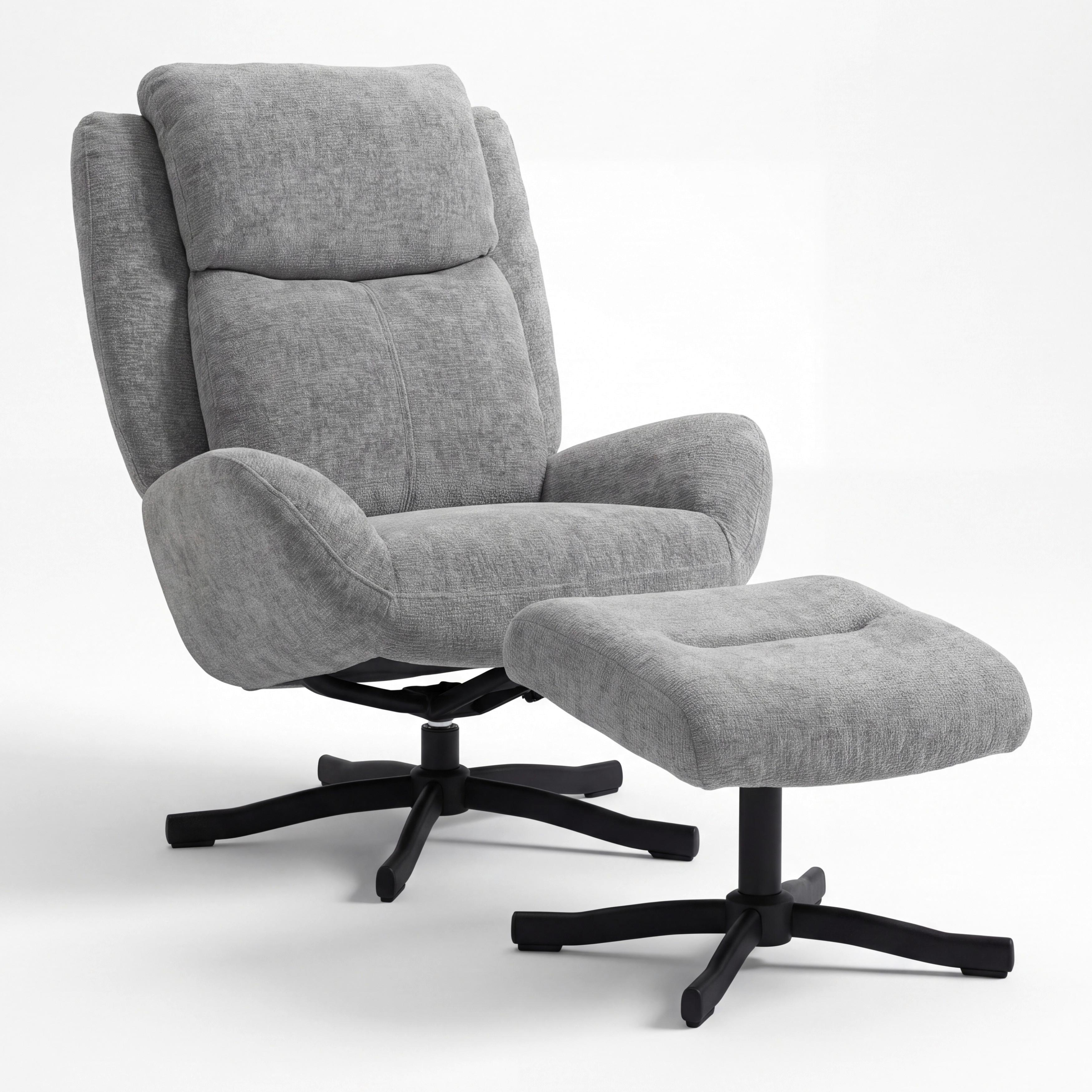 Sessel Nina Hellgrau Samt - Hellgrau/Schwarz, MODERN, Textil/Metall (75/100/93cm) - Bessagi Home