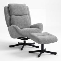 Sessel Nina Hellgrau Samt - Hellgrau/Schwarz, MODERN, Textil/Metall (75/100/93cm) - Bessagi Home