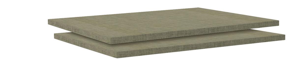 Einlegebodenset "UNIT" in Braun - Braun, MODERN, Holzwerkstoff (87,9/1,8/54,4cm) - Based