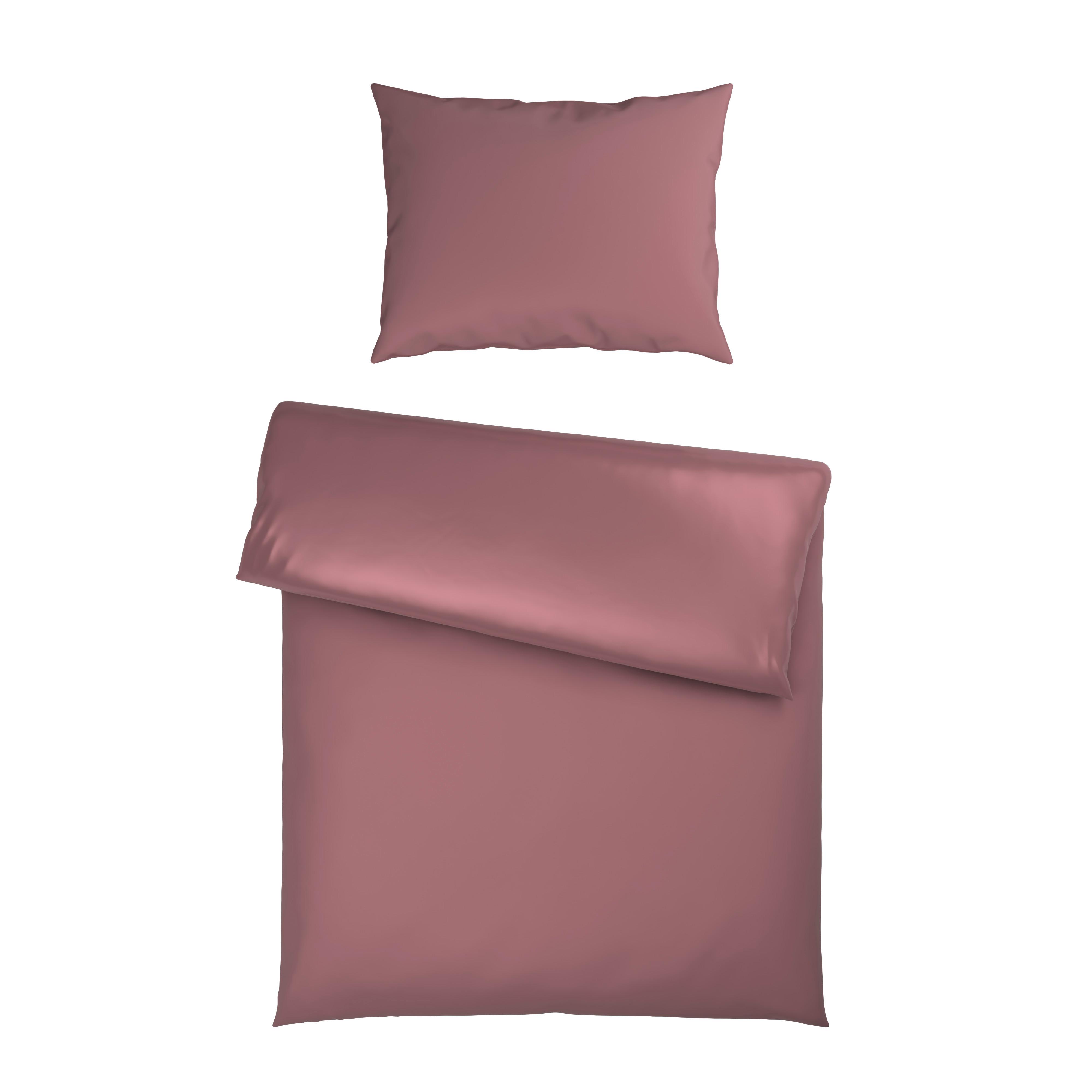 Bettwäsche Xenia Uni Mauve ca. 140x200cm - Mauve, MODERN, Textil (140/200cm) - Premium Living