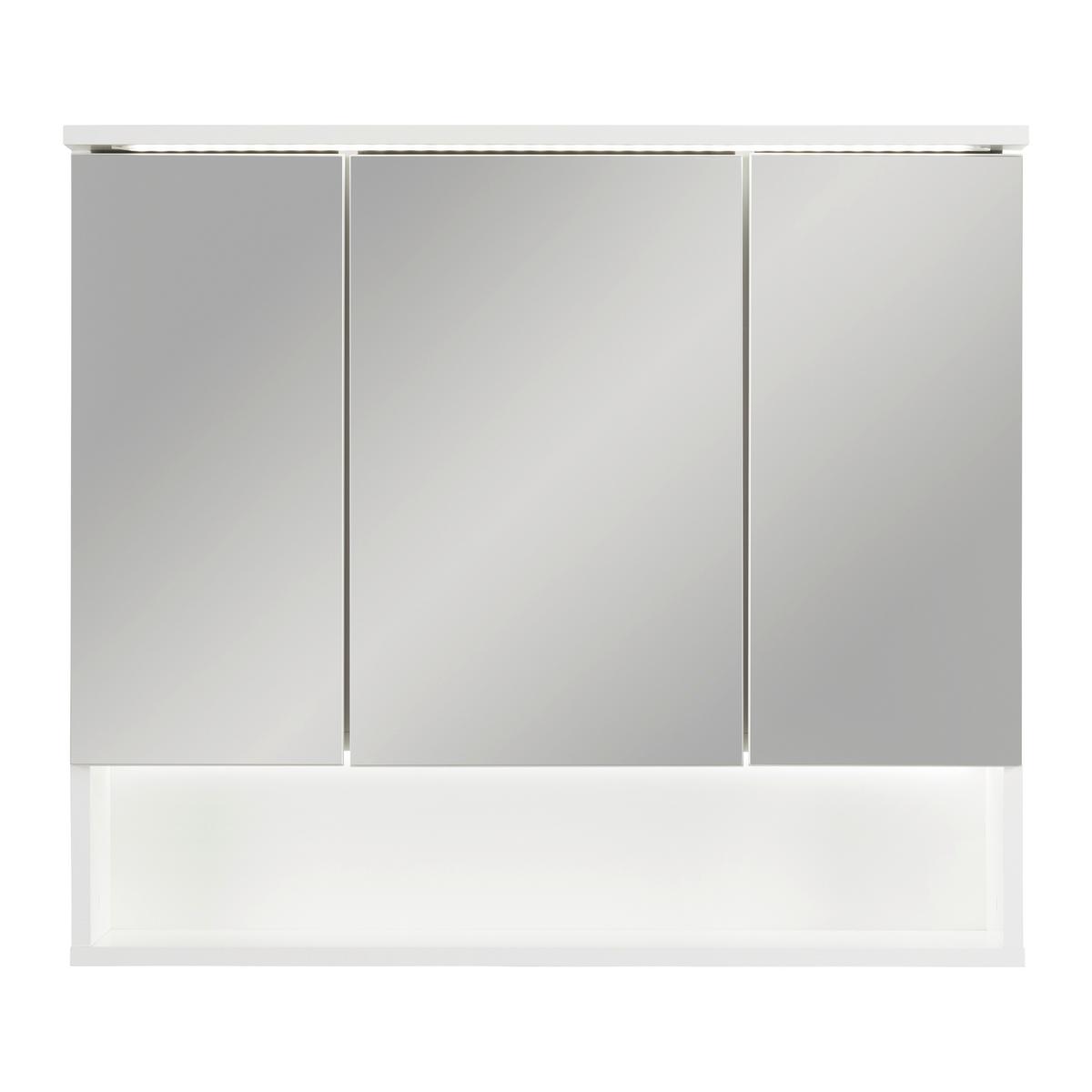 Spiegelschrank Best 80 in Weiß - MODERN, Glas/Holzwerkstoff (80/70/23cm) - Mömax