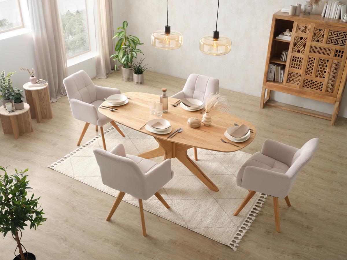 Esstisch Jefferson Wildeiche Echtholz - Wildeiche, MODERN, Holz (180/75/90cm) - Premium Living