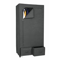 Omara Iz Blaga Ritsch-ratsch, Temno Siva - temno siva, Moderno, kovina/tekstil (80/160/50cm)