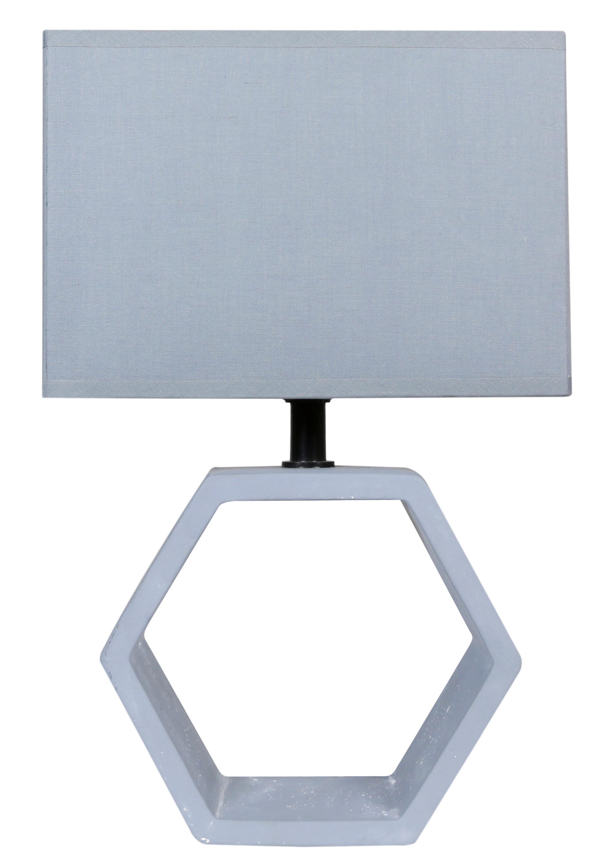 Svjetiljka Stolna 41-68552 - siva, Design, kamen/tekstil (22.5/22.5/35cm)