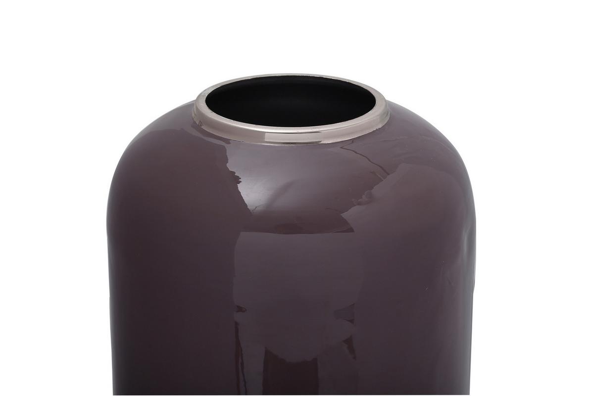 BODENVASE ART DECO 195 - Lila/Silberfarben, Trend, Metall (24/69cm) - Kayoom