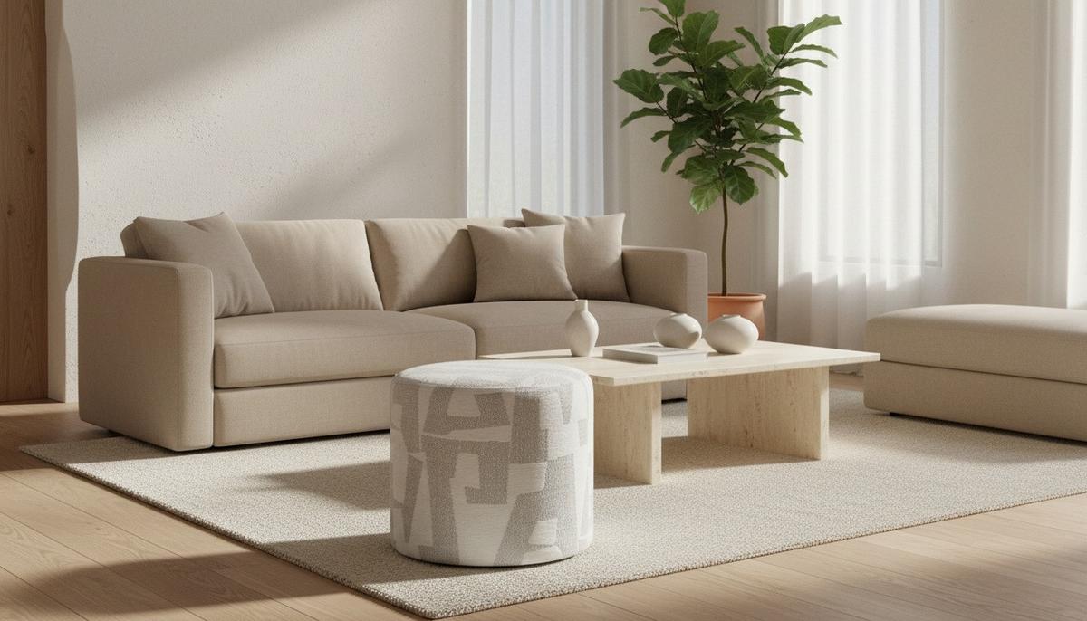 HOKER CASPER - biały, Lifestyle, materiał drewnopochodny/tkanina (45/40/45cm) - Xora
