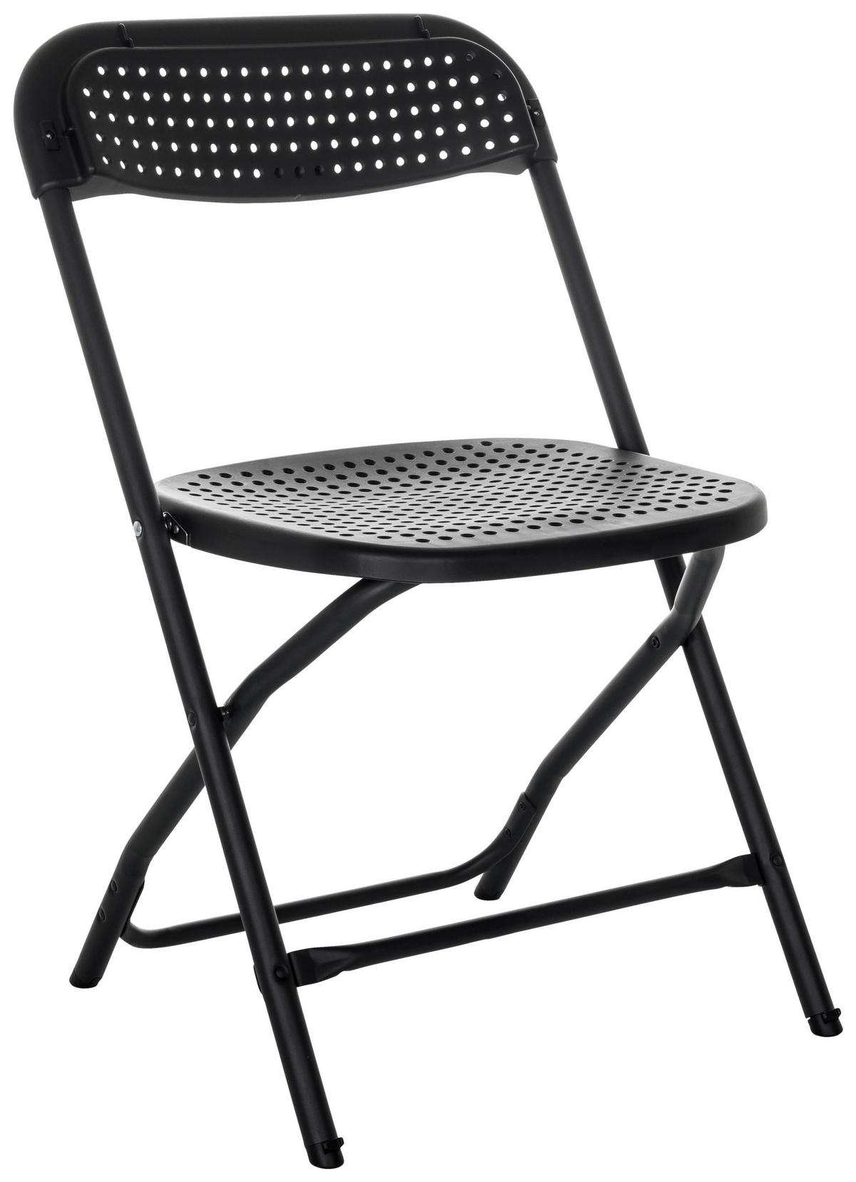 Zložljiv Stol Tudela Xxl Pro, Črna - črna, Basics, umetna masa (51/80/52cm) - MID.YOU