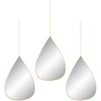 Spiegelset Milena in Goldfarben - Goldfarben, LIFESTYLE, Glas/Kunststoff (19/28/1,1cm) - Mömax