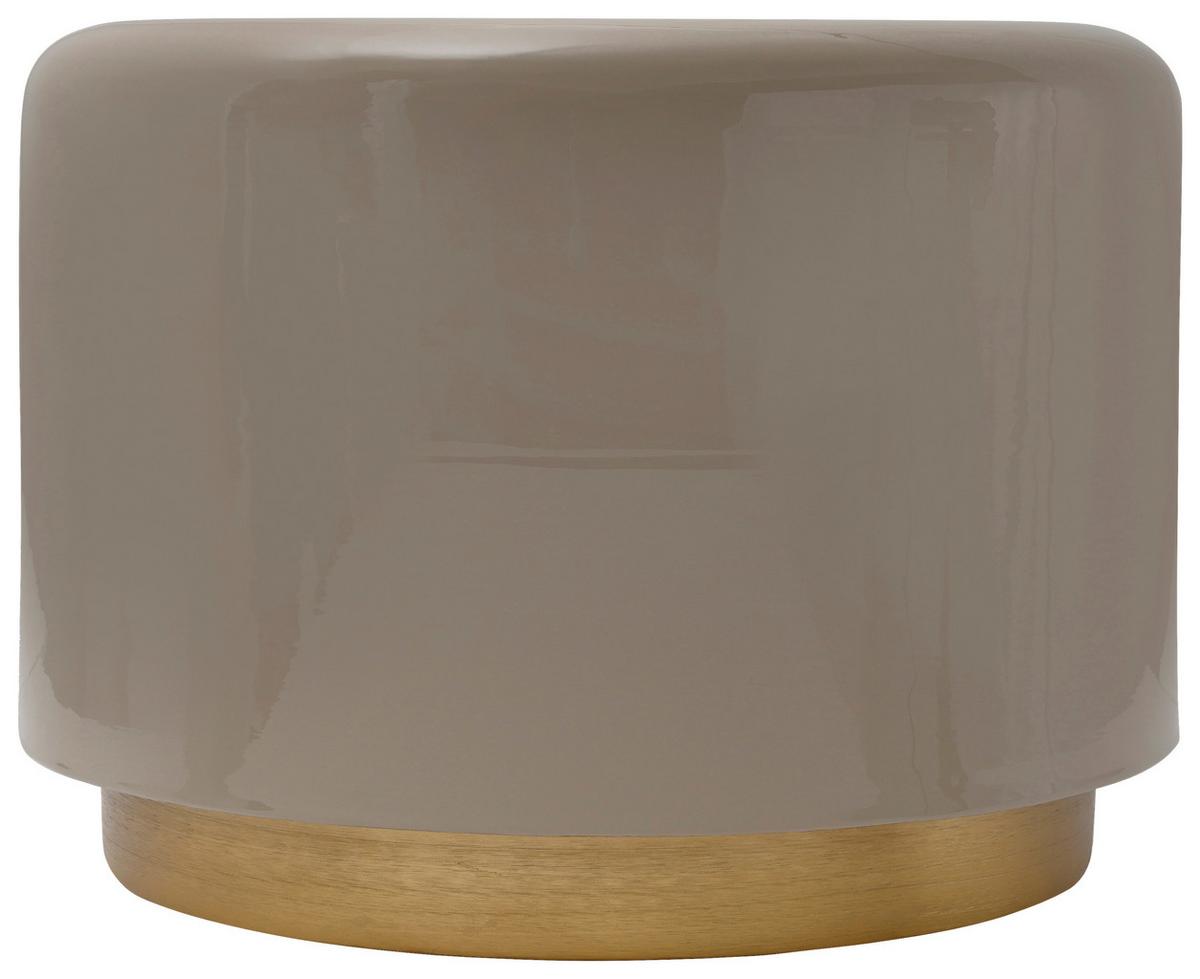 BEISTELLTISCH ART DECO 275 - Goldfarben/Grau, Design, Metall (51,5/43cm) - Kayoom