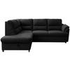 Kutna Garnitura Gusto - boje grafita/crna, Basics, tekstil/drvo (200/240cm) - Modern Living