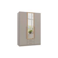 Drehtürenschrank Marburg Eiche Artisan/Grau/Sahara - Eiche Artisan/Grau, KONVENTIONELL, Glas/Holzwerkstoff (135/199/58cm) - Mömax