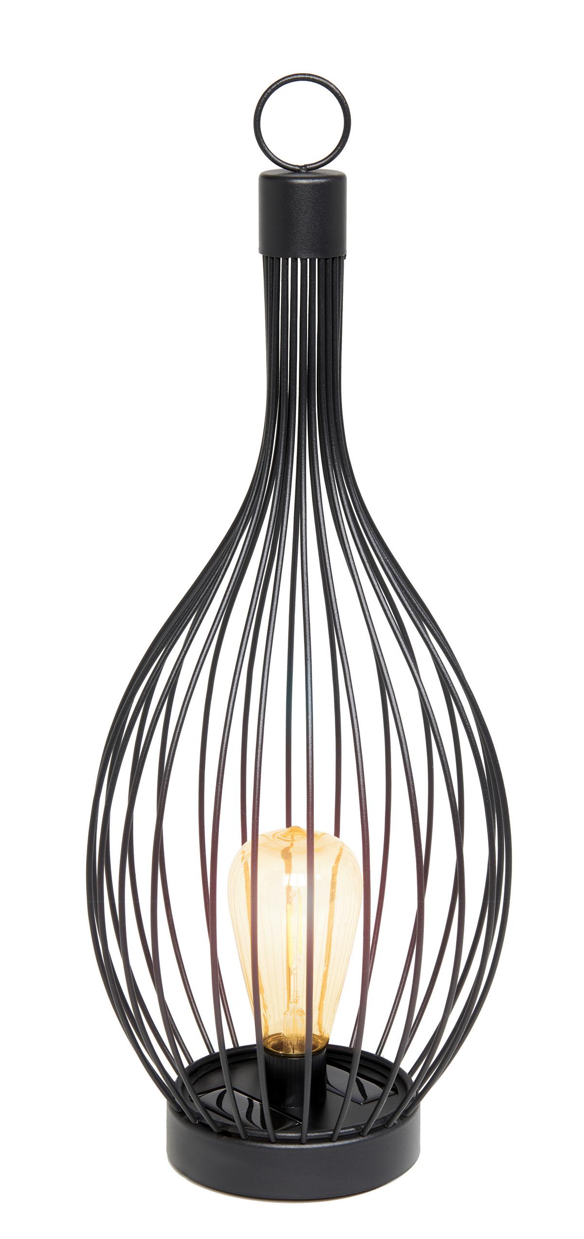 Solarleuchte Finja max. 0,02 Watt - Schwarz, Modern, Kunststoff/Metall (20/50cm) - Modern Living