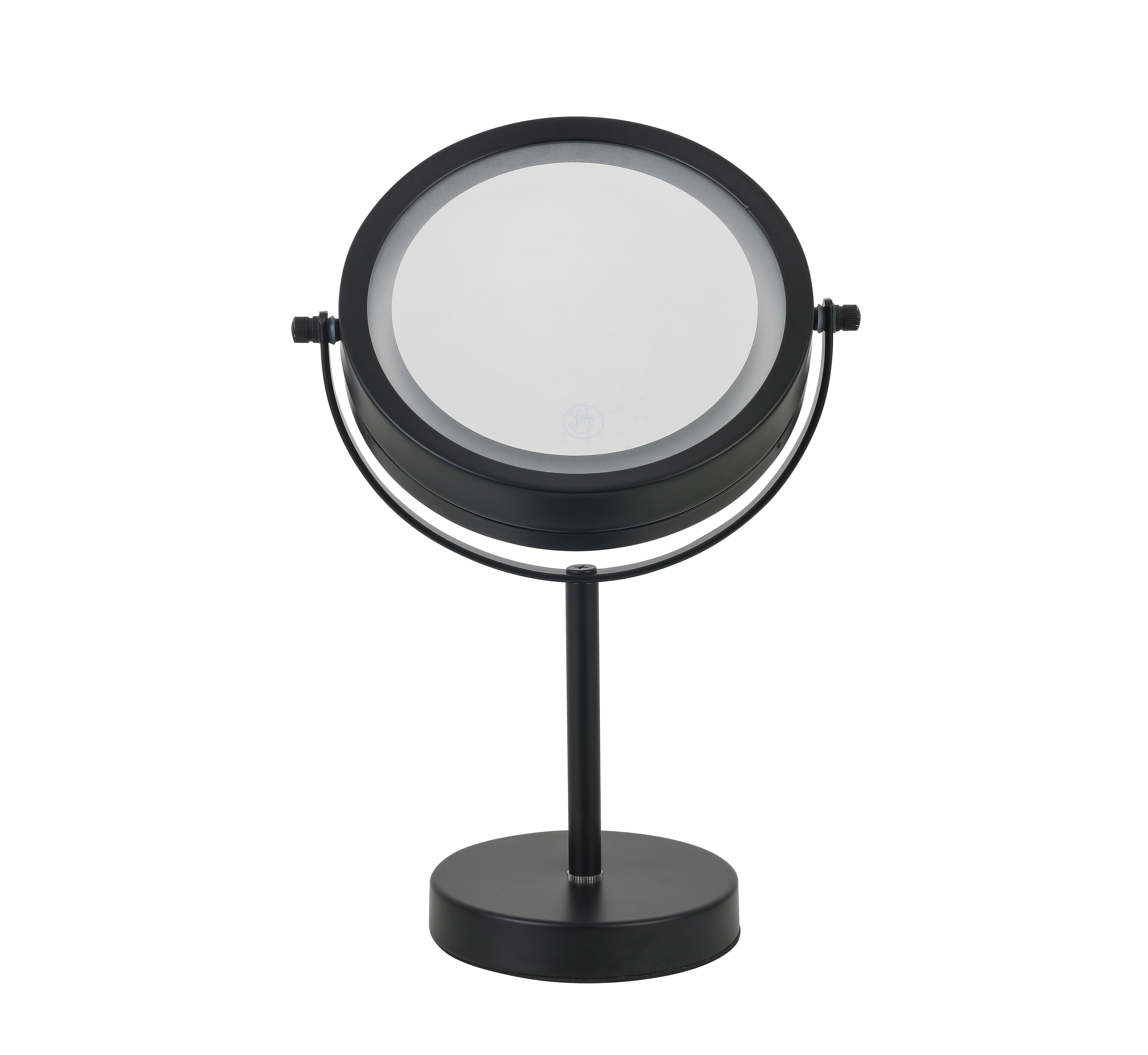 SPEGEL MED BELYSNING MIRRI 1-EXT- - svart, Modern, metall/glas (21/32/12cm) - Mömax