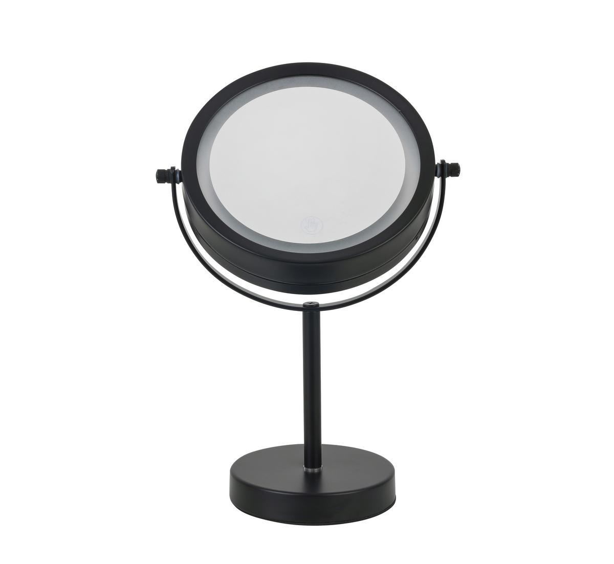 Ogledalo Z Osvetlitvijo Mirri 1-Ext- - črna, Moderno, kovina/steklo (21/32/21cm) - Mömax