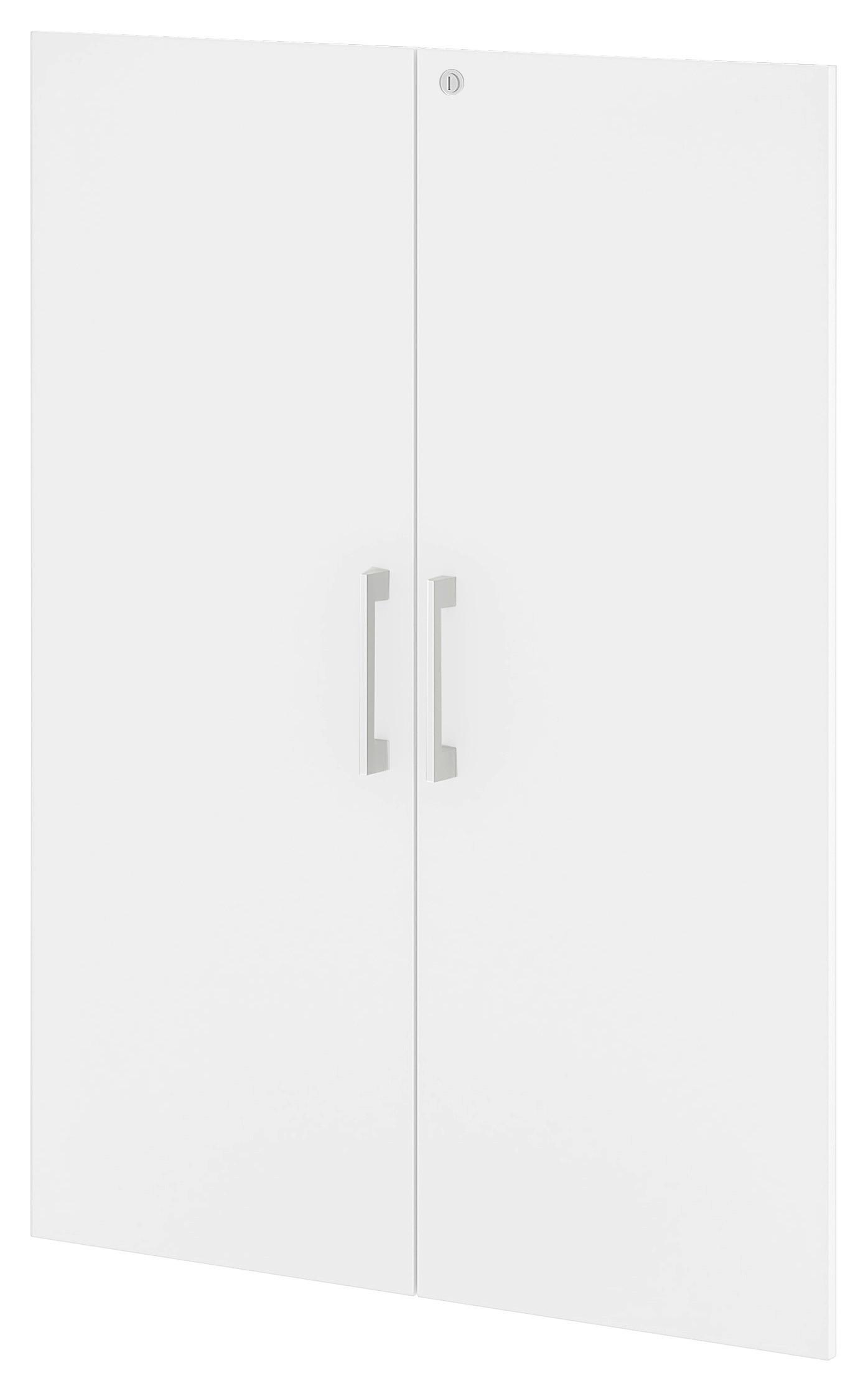 Türenset Big Profi Office - Weiss/Alufarben, Modern, Holzwerkstoff/Metall (77/104/2cm) - Mömax